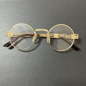 Men Oval Gold Metal Clear Lens Glasses Vintage Style Fashion Preppy